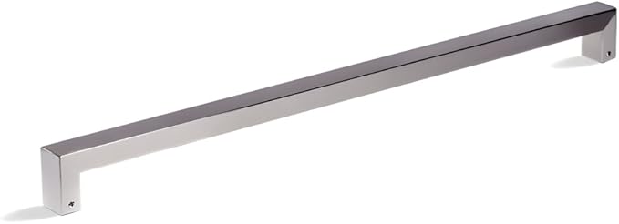 32 Inch Modern Front Door Handle Brushed Nickel Satin Finish, Commercial Grade Stainless Steel External Modern Door Pull Handle for Glass Doors Sliding Wooden Barn Doors Fiberglass, Rectangle Bar