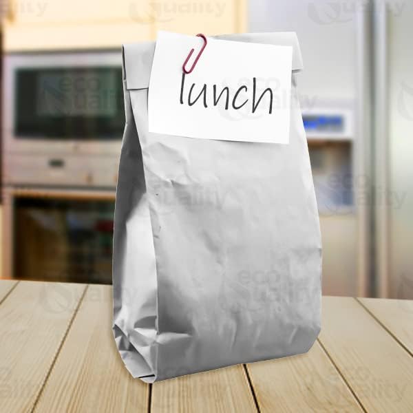 Paper Lunch Bags 16 Lb White Paper Bags 16LB Capacity - Kraft White Paper Bags, Bakery Bags, Candy Bags, Lunch Bags, Grocery Bags, Craft Bags - #16 Large Lunch Paper Bags / Kraft Paper Sacks by EcoQuality (1000, #16 - 16LB)