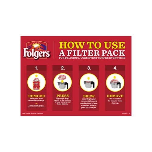 Folgers Classic Roast Filter Packs, Premeasured Ground Coffee and Filter in a Single Pouch, 160 Count (Pack of 4)
