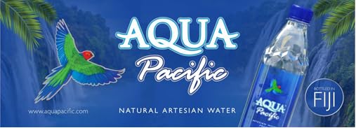Natural ARTESIAN Mineral Water - Case Pack of 24 (500 mL Bottle) Discover Fiji's Finest H20, Naturally High pH & Alkaline - Aqua Pacific WTR From FIJI