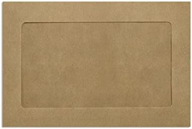 LUXPaper 6 x 9 Full Face Window Envelopes | Grocery Bag Brown | 70lb. Text | 1,000 Qty