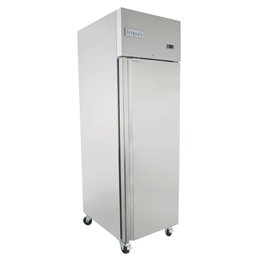 25" Reach-in Refrigerator with One-Swing Solid Door | Merchandiser Beverage Display Fridge for Convenience Grocery Store | 18 Cu. Ft. | 24.8"W x 31.5"D x 79.5"H, Stainless Steel Exterior, NSF