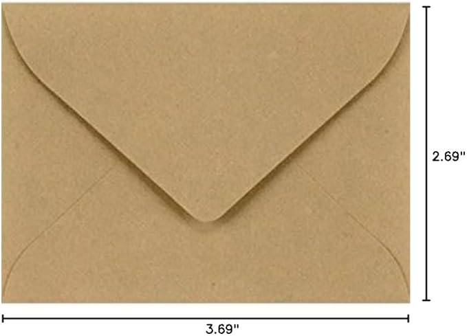 LUXPaper #17 Mini Envelopes | 2 11/16" x 3 11/16" | Grocery Bag Brown | 70lb. Text | 1,000 Qty