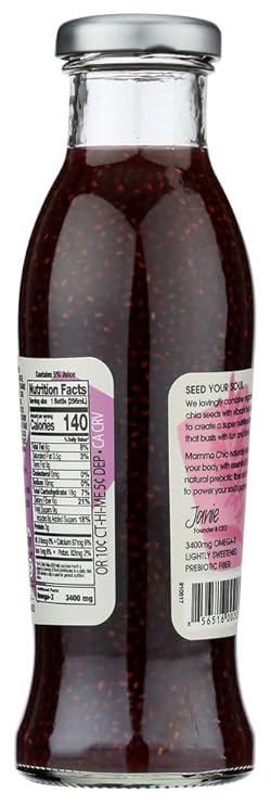 Mamma Chia Organic Blackberry Hibiscus Vitality Beverage, 10 Ounce -- 12 per case.