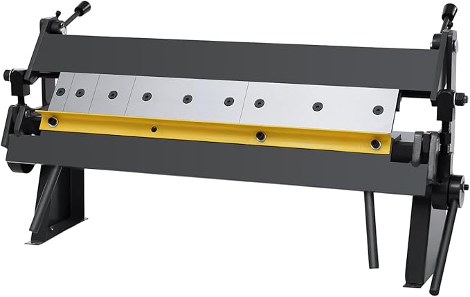 Box and Pan Brake 24'' Precision Box and Pan Sheet Metal Hand Brake, 0-135° Bending Angle Portable Metal Bender, 20Ga Mild Steel Plate Metal Folder Bending Brake Metal Forming Machine