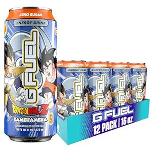G Fuel Energy Drink, Strawberry Lychee, Sugar Free Beverage with 140mg Caffeine, Daily Energy Boost with Focus Amino, Vitamin + Antioxidants, 16 oz Cans (Kamehameha, 12-Pack)