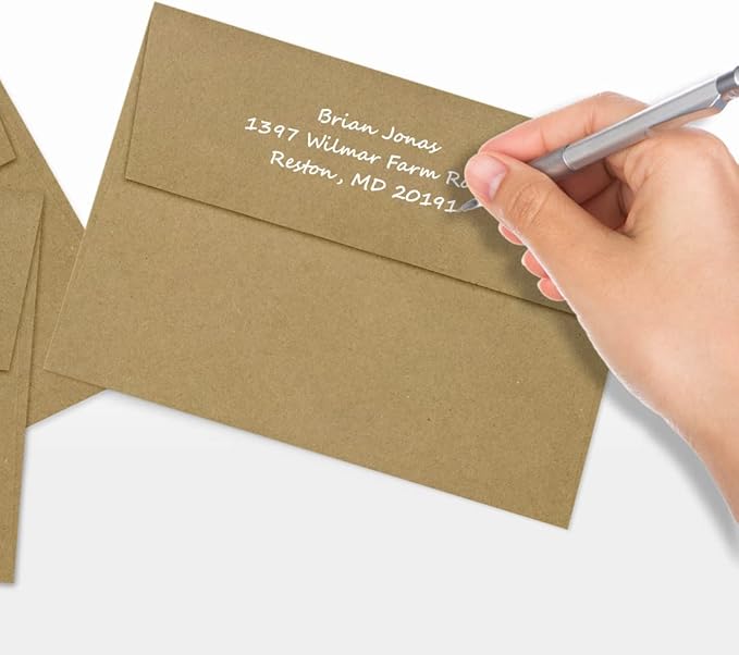 LUXPaper A7 Invitation Envelopes | Peel & Press | 5 1/4" x 7 1/4" | Grocery Bag Brown | 70lb. Text | 1,000 Qty