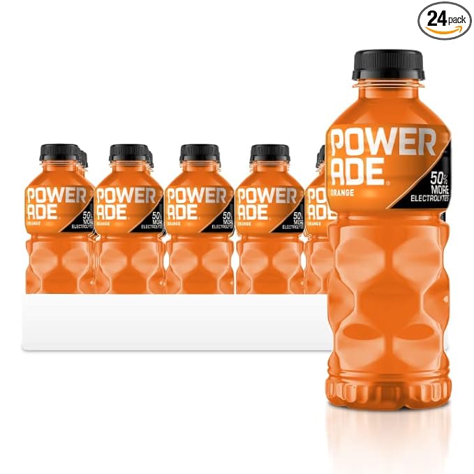 POWERADE Sports Drink Orange, 20 Ounce (Pack of 24)