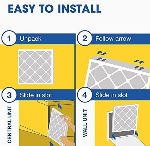 Aerostar 16x20x1 MERV 13 - 6 Count - Pleated HVAC, Furnace & Air Conditioner Filters - Removes Bacteria, Dust, Cold & Flu Germs, Lint, Mold, Pet Dander, Allergy-Causing Pollen, Smog, Smoke & Viruses