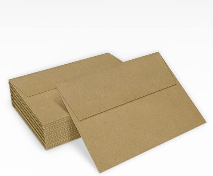 LUXPaper A7 Invitation Envelopes | Peel & Press | 5 1/4" x 7 1/4" | Grocery Bag Brown | 70lb. Text | 1,000 Qty