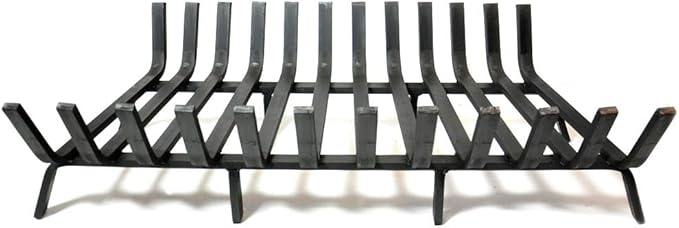 Custom Firescreen Inc Woodeze 36" Deep Wood Burning Safety Furnace Forest Lifetime Fireplace Grate Hearth Accessories
