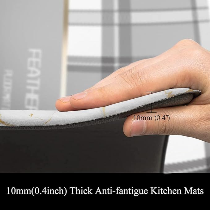 Mrcrypos Kitchen Rugs and Mats Cushioned Anti Fatigue Non Slip Waterproof