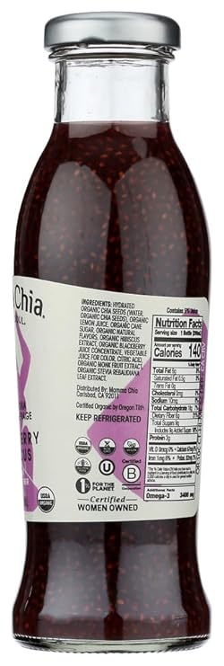 Mamma Chia Organic Blackberry Hibiscus Vitality Beverage, 10 Ounce -- 12 per case.