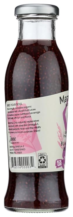 Mamma Chia Organic Blackberry Hibiscus Vitality Beverage, 10 Ounce -- 12 per case.