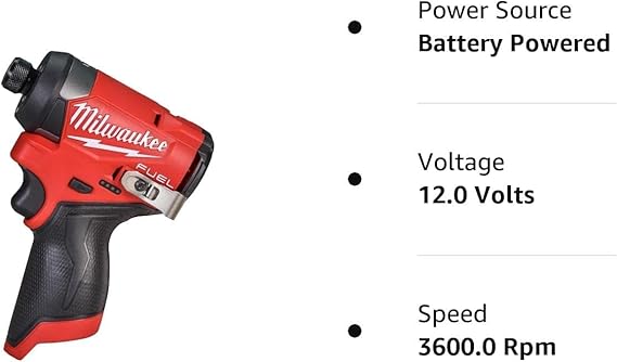 Milwaukee 3453-20 12V Fuel 1/4" Cordless Hex Impact Driver (Bare Tool)