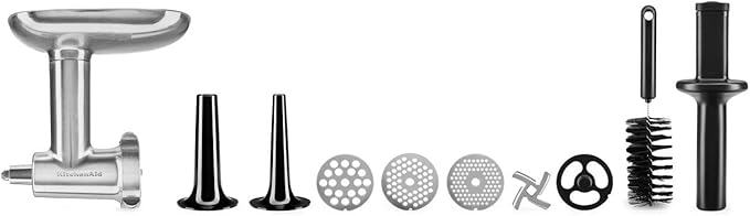 KitchenAid KSMMGA Metal Food Grinder Attachment, Silver