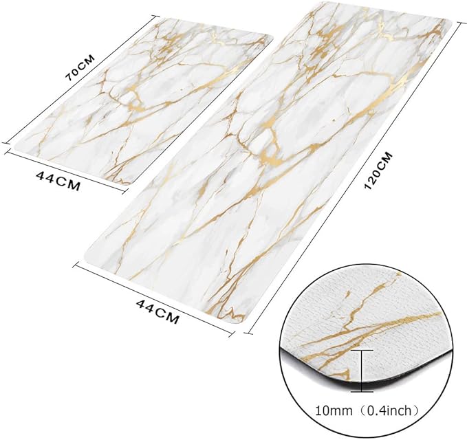 Mrcrypos Kitchen Rugs and Mats Cushioned Anti Fatigue Non Slip Waterproof
