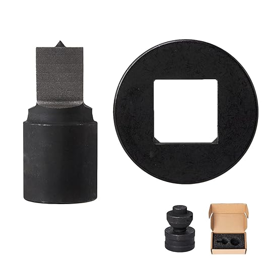 Custom Dies - 1 Piece 17x17MM Square Hole Punching Dies Set for CH-70 Hydraulic Metal Hole Punch Digger Tool Machine - All Models Durable Replacement (Square-CH-70 17x17MM)