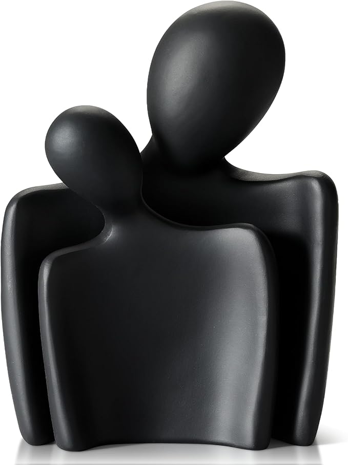 Sculptures Home Decor Lover Statues- 8 Inch, Resin Modern Home Decor Couple Statues，Decorations for Living Room Office Bookshelf Bedroom