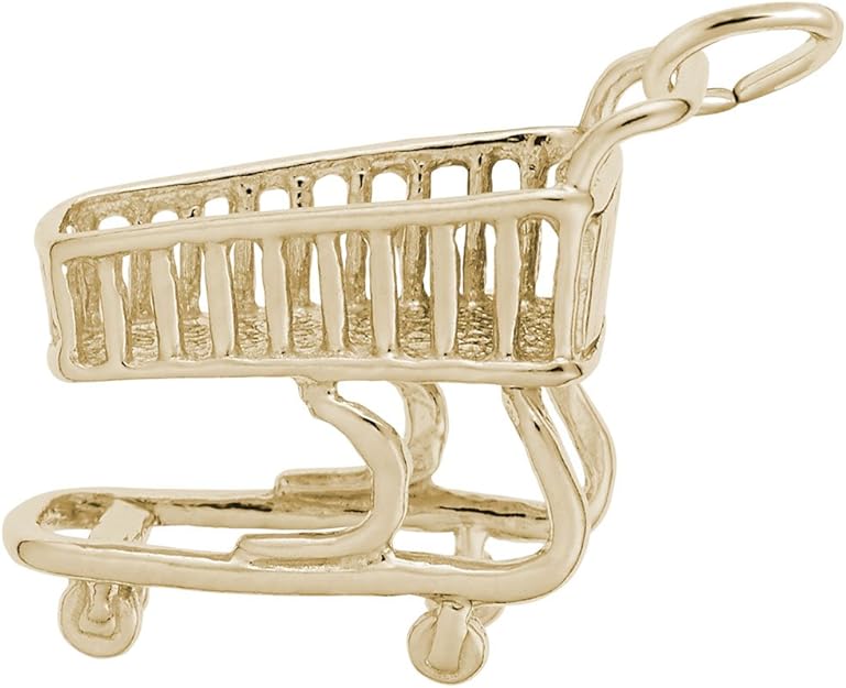 Grocery Cart Charm, Charms for Bracelets and Necklaces