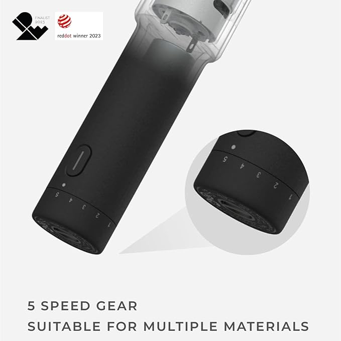 HOTO 4V Cordless Rotary Tool Kit, Upgraded Motor, 5 Variable Speed, 25000 RPM, LED Light, 35 Accessories, Multi-Purpose Power Tool for Sanding, Polishing, Drilling, Carving, Cutting, DIY Crafts