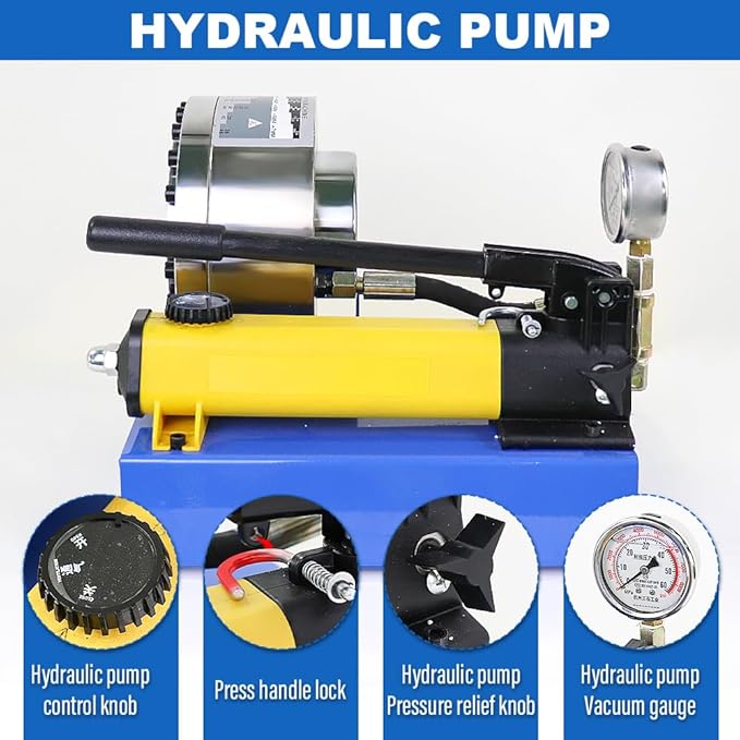 Hose Crimper with 8 Sets of Dies High Pressure Hydraulic Hose Crimping Handheld Hydraulic Hose Crimping Tool