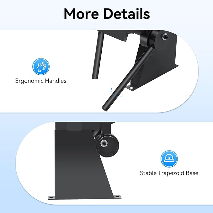 Box and Pan Brake 24'' Precision Box and Pan Sheet Metal Hand Brake, 0-135° Bending Angle Portable Metal Bender, 20Ga Mild Steel Plate Metal Folder Bending Brake Metal Forming Machine