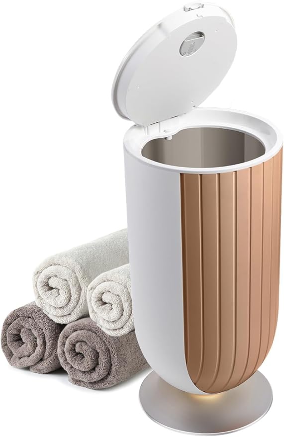 Towel Warmer for Bathroom in Towels,Blankets & Clothes-27L Large spa towel warmer with 5-Minute Rapid Heating,4 Adjustable Modes, Auto Flip-Top, Aromatherapy & Night Light, ETL Certified (Wooden, 27L)