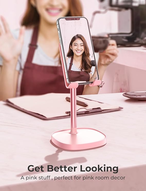 LISEN Pink Kitchen Accessories Dorm Room Essentials for Girls College Dorm Decor Kawaii Desk Accessories for Women, Vanity Decor Accessories Pink Office Supplies Women Cute Desk Accessories
