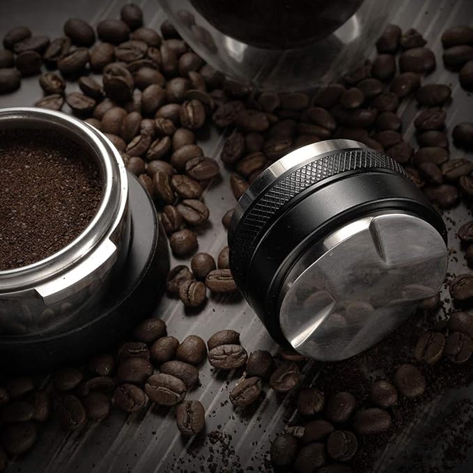 53mm Coffee Distributor and Tamper, Dual Head Coffee Leveler Compatible with Breville 54mm Portafilter, Adjustable Depth- Professional Espresso Hand Tampers