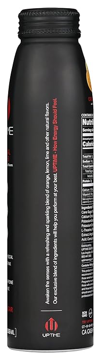 Uptime Original Citrus Flavored Energy Drink, Natural, 12 Fluid Ounces (Pack Of 12)