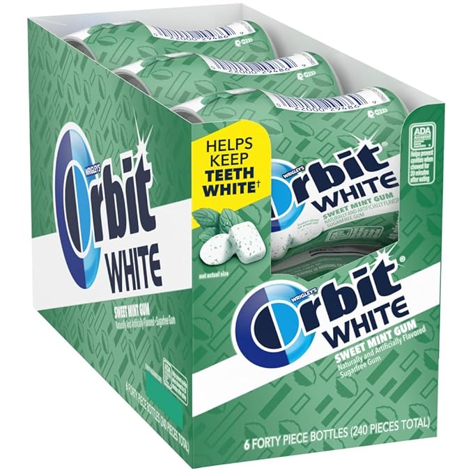 ORBIT Sweet Mint Gum, Chewing Gum Sugar-Free, 6 Packs, Bulk Pack