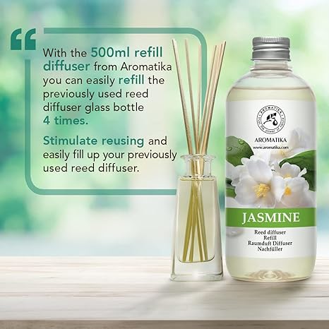 Jasmine Reed Diffuser Refill 4x17 Fl Oz Floral Home Fragrance Air Freshener Room Freshener