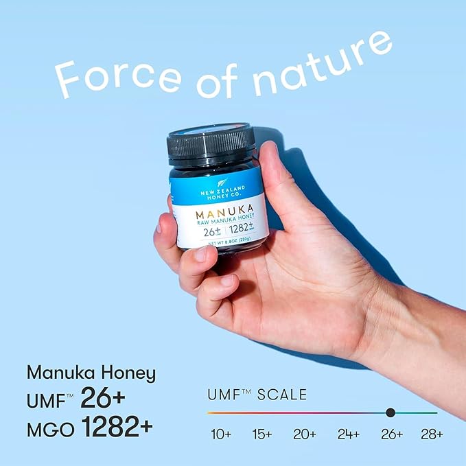 New Zealand Honey Co. Raw Manuka Honey UMF 26+ | MGO 1282+, UMF Certified /4.4oz