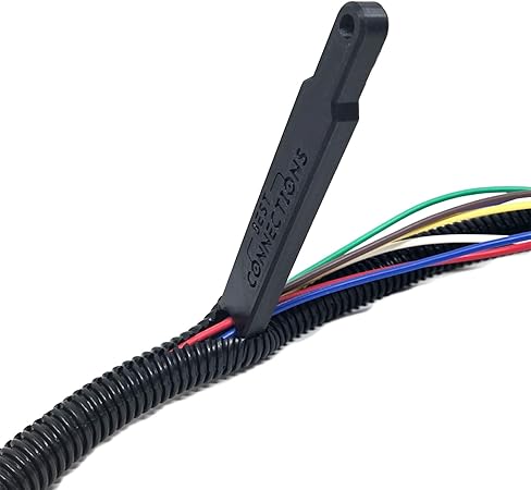 Split Wire Loom Flex-Guard Convoluted Tubing with Installation Tool - Protective Cable Sleeves for Automotive Home Electrical Wires Chemical Resistant Conduit Black (1/2" Loom + Tool)