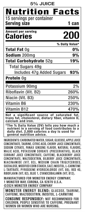 Monster Energy Juice Viking Berry, Energy + Juice, Energy Drink, 16 Ounce (Pack of 15)