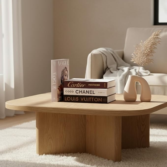 Luxe Large | 4 PCS Decorative Books for Home Decor | Coffee Table Book Decor | Faux Books for Decoration | Aesthetic Shelf & Bookshelf Decor for Living Room, Bedroom, or Office