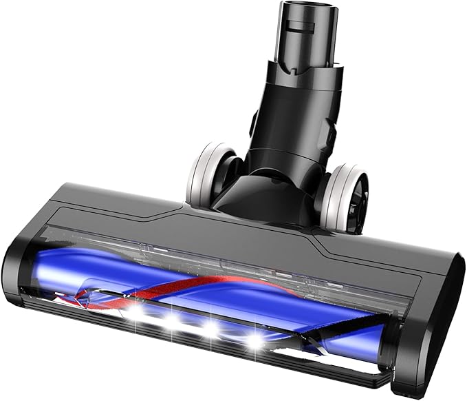 Upgraded Motorhead Vacuum Brush with Headlights for Dyson V6 DC59 DC61 DC74,Motorized Head Replacement Accessories or Parts for Tile,Small Carpet,Rug Cleaning.