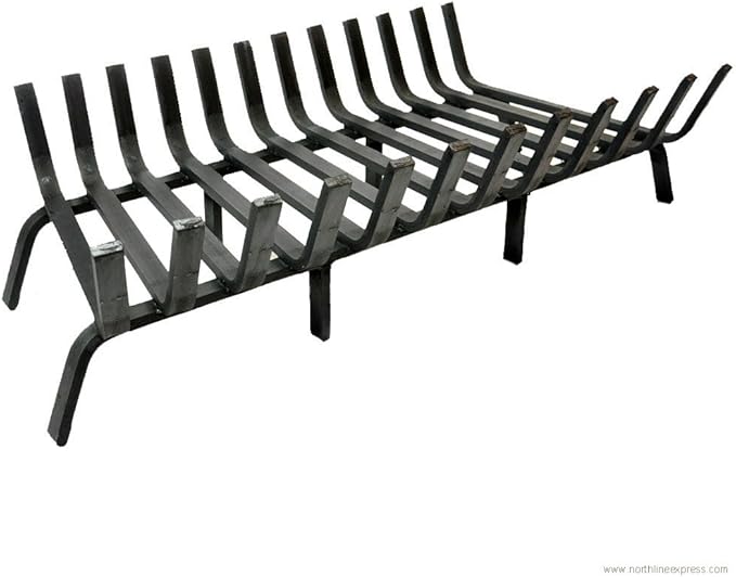 Custom Firescreen Inc Woodeze 36" Deep Wood Burning Safety Furnace Forest Lifetime Fireplace Grate Hearth Accessories