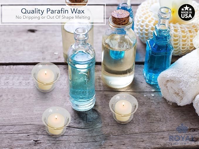 Royal Imports Votive Candle, Unscented Wax for Wedding, Birthday, Party, Spa, Holiday & Home Decoration (288, Ivory, 10 Hour)