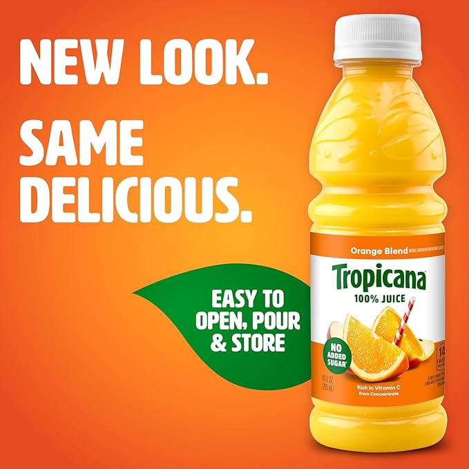 Tropicana 100% Juice 3-flavor Classic Variety Pack,10 Fl Oz (Pack of 24)