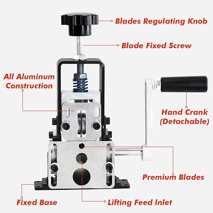Manual Wire Stripper Machine, 2 in 1 Wire Stripper for 0.06"-1"(1.5~25 mm) Wire - Drill-Powered Wire Stripping Tool for Scrap Copper Recycling