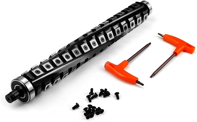 FINDBUYTOOL Helical Cutterhead for DeWalt DW735 DW735X Planer, 13 inch Helical Cutterhead 4 Rows for DW735/DW735X/DW735-XE Thickness Planer