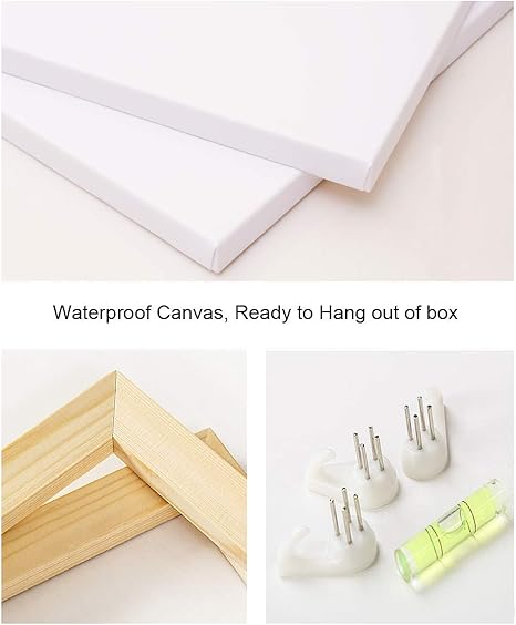 Biuteawal New York Skyline Wall Art Brooklyn Bridge Moon Night View Picture Canvas Print Black and White City Artwork Painting Modern Home Office Living Room Decoration