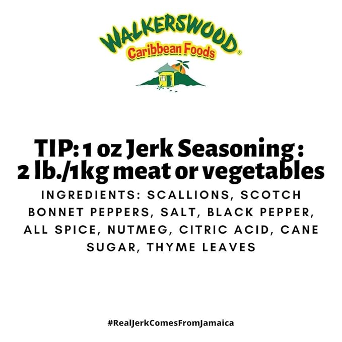 Walkerswood Traditional Jamaican Jerk Seasoning, Hot and Spicy, 50 lb.
