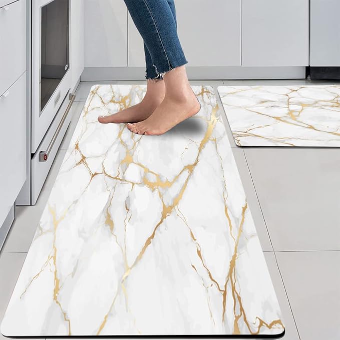 Mrcrypos Kitchen Rugs and Mats Cushioned Anti Fatigue Non Slip Waterproof
