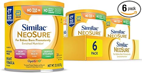 Similac NeoSure Premature Post-Discharge Infant Formula, Baby Formula Powder, 13.1-oz Can, Pack of 6