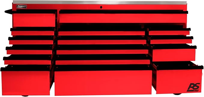 Homak 72” Roller Cabinet w/Stainless Steel Top RS Pro Workstation (Fury Red)