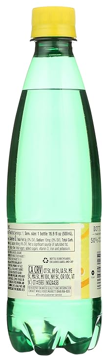 Whole Foods Market, Lemon Sparkling Mineral - unit, 500 ml