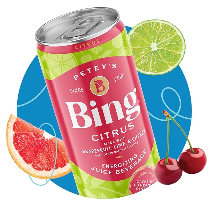 BING Energizing Juice Beverage – VARIETY All 6 Flavors (12oz/12pk) – Made with REAL Juice! Low Calorie; 5 B-Vitamins & Ginseng; 100-125mg Caffeine; Vegan, Gluten + Dairy Free. Incredibly DELICIOUS.